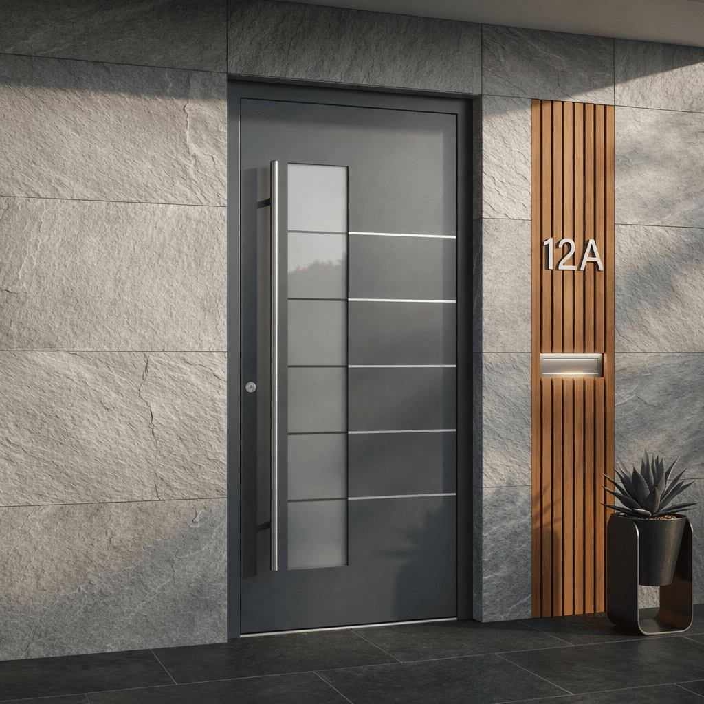Linea L-104 — sodobna vrata z integriranim steklom